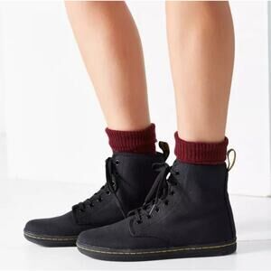 Dr. Marten Shoreditch Leather Lace Up Boots Womens Size 6 Black